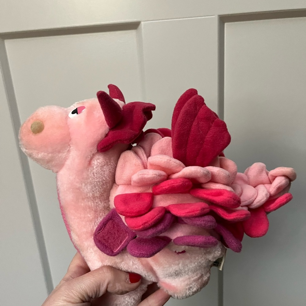 Vintage 1987 Hasbro Be Mores Pink Dragon Plush